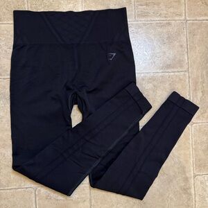 Gymshark corset seamless gym workout leggings size medium black